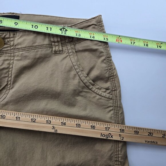 The Limited Y2K  Sz 4 Khaki Cargo Capri Pants Sexy Cassidy Fit Low Rise - Picture 3 of 10